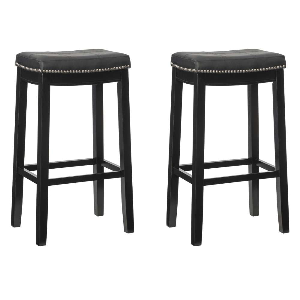 Linon Home Decor - Claridge Black Bar Stool (Set of 2) - BS280BLK02PKU veiw 1