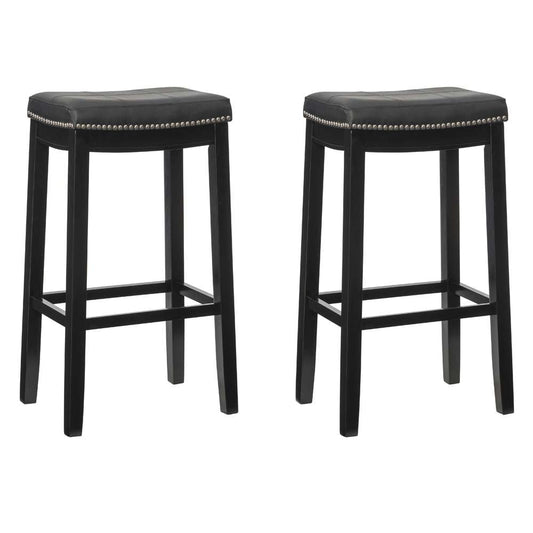 Linon Home Decor - Claridge Black Bar Stool (Set of 2) - BS280BLK02PKU veiw 1
