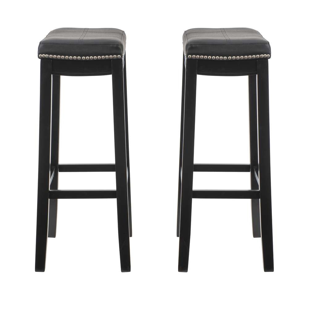 Linon Home Decor - Claridge Black Bar Stool (Set of 2) - BS280BLK02PKU veiw 3