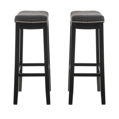 Linon Home Decor - Claridge Black Bar Stool (Set of 2) - BS280BLK02PKU veiw 3