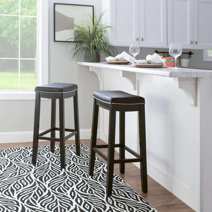 Linon Home Decor - Claridge Black Bar Stool (Set of 2) - BS280BLK02PKU veiw 5