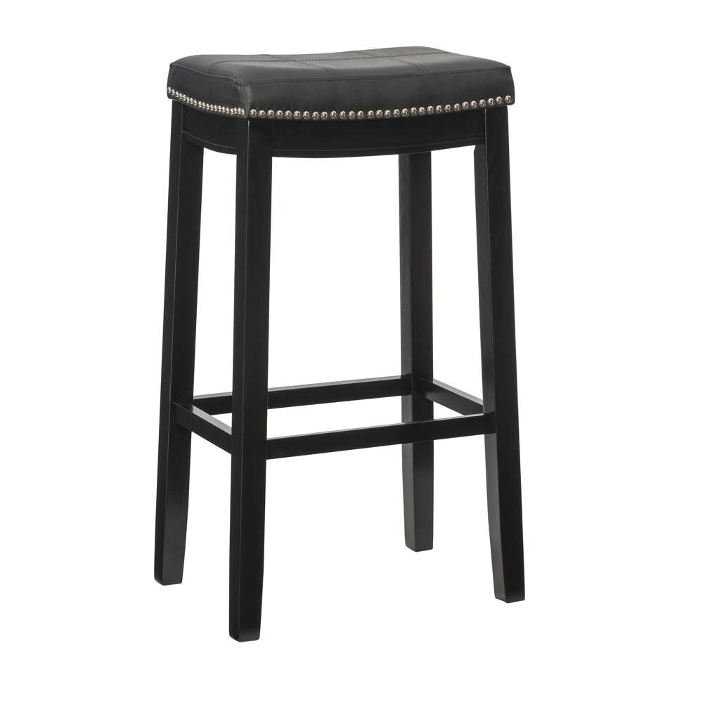 Linon Home Decor - Claridge Black Bar Stool - 55816BLK01U veiw 1