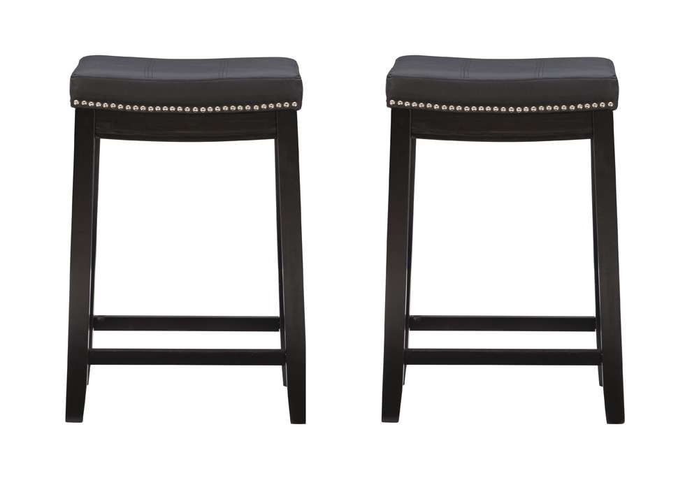 Linon Home Decor - Claridge Black Counter Stool (Set of 2) - CS286BLK02PKU veiw 2