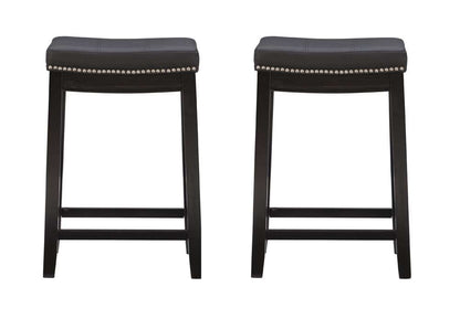 Linon Home Decor - Claridge Black Counter Stool (Set of 2) - CS286BLK02PKU veiw 2