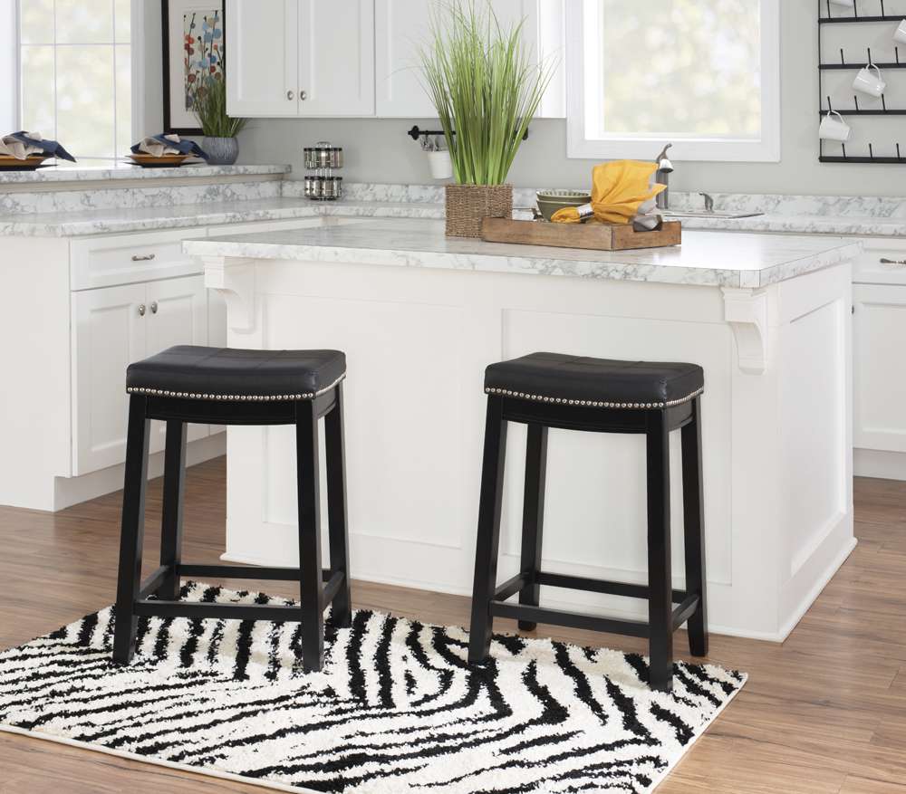 Linon Home Decor - Claridge Black Counter Stool (Set of 2) - CS286BLK02PKU veiw 5