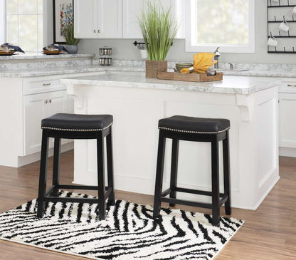 Linon Home Decor - Claridge Black Counter Stool (Set of 2) - CS286BLK02PKU veiw 5