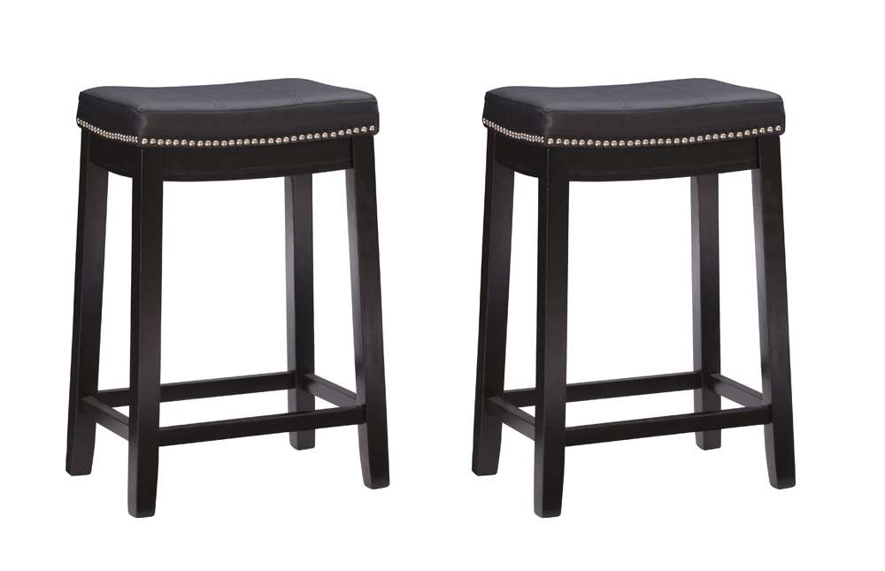 Linon Home Decor - Claridge Black Counter Stool (Set of 2) - CS286BLK02PKU view 1