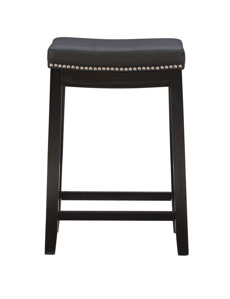 Linon Home Decor - Claridge Black Counter Stool - 55815BLK01U veiw 2