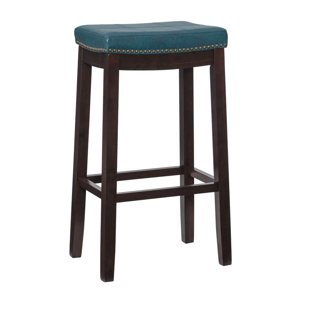Linon Home Decor - Claridge Blue Bar Stool - 55816BLU01U veiw 1