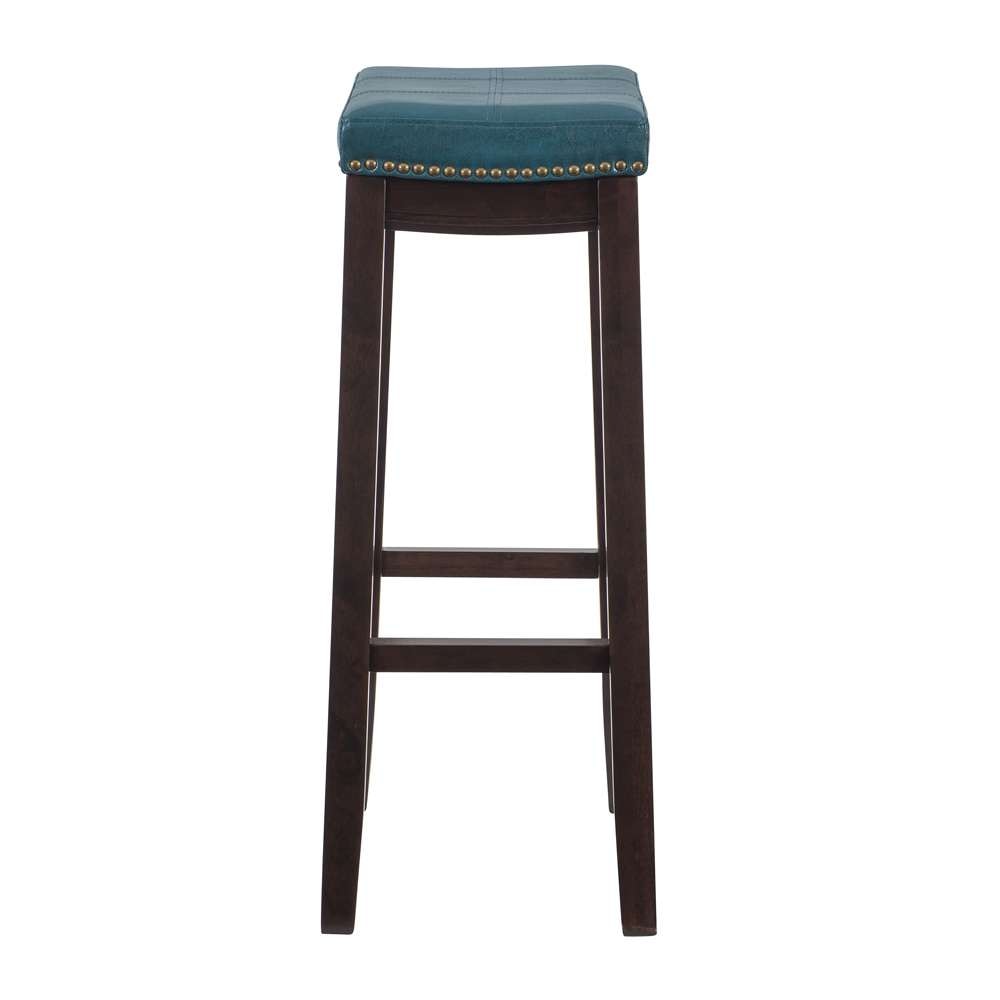 Linon Home Decor - Claridge Blue Bar Stool - 55816BLU01U veiw 2