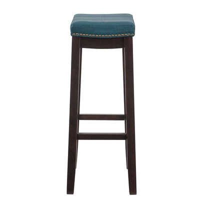 Linon Home Decor - Claridge Blue Bar Stool - 55816BLU01U veiw 2