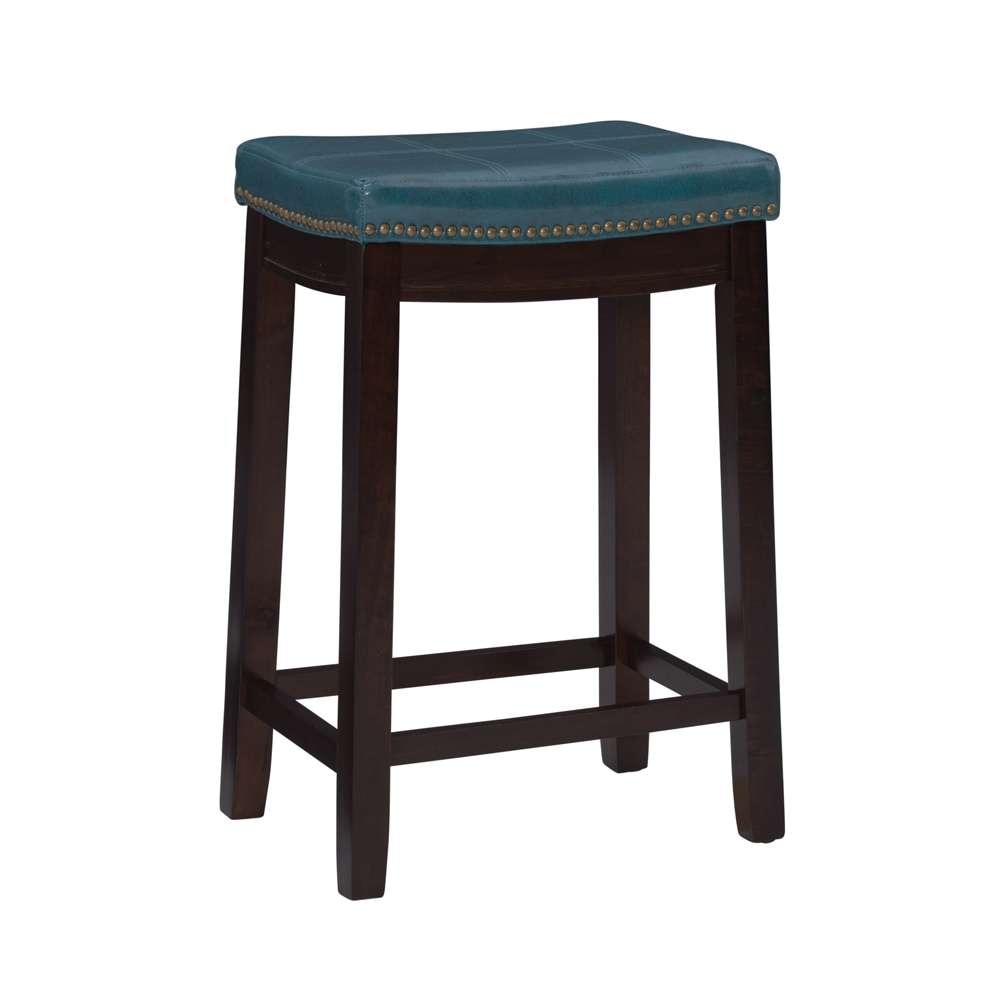 Linon Home Decor - Claridge Blue Counter Stool - 55815BLU01U veiw 1