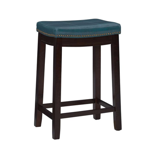 Linon Home Decor - Claridge Blue Counter Stool - 55815BLU01U veiw 1