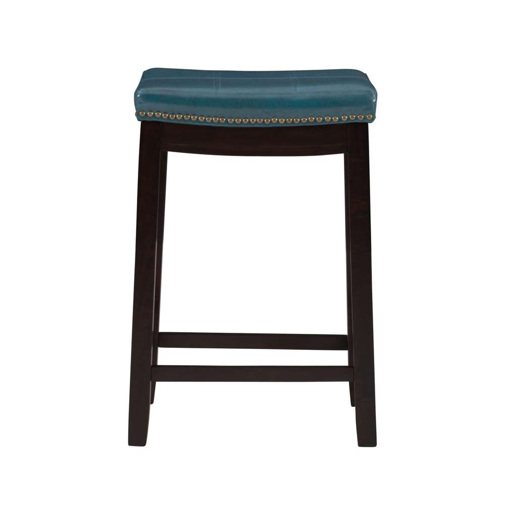 Linon Home Decor - Claridge Blue Counter Stool - 55815BLU01U veiw 2