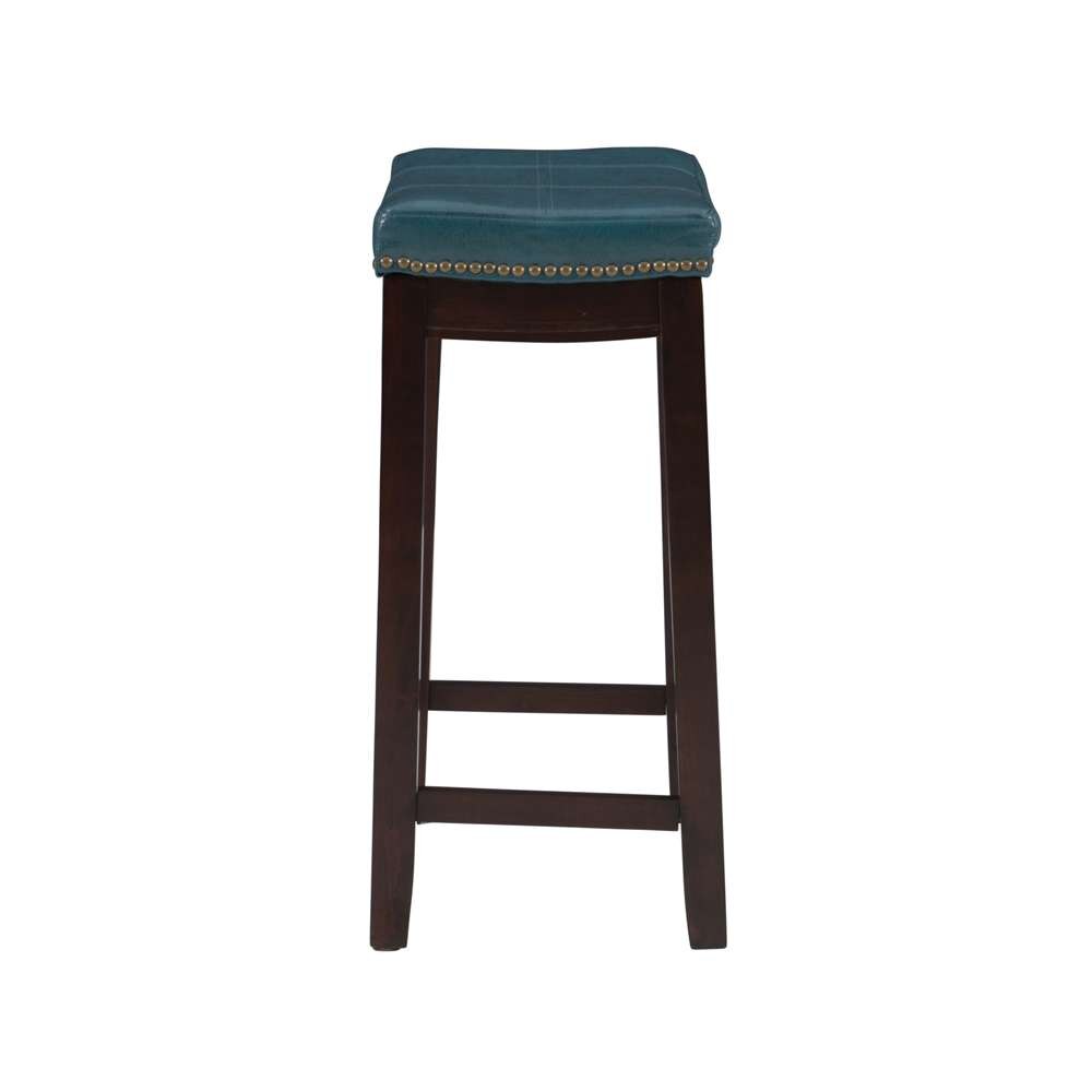 Linon Home Decor - Claridge Blue Counter Stool - 55815BLU01U veiw 3