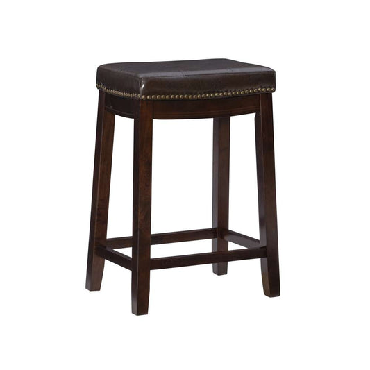 Linon Home Decor - Claridge Brown Counter Stool  - 55815BRNPU-01-KD-U veiw 1