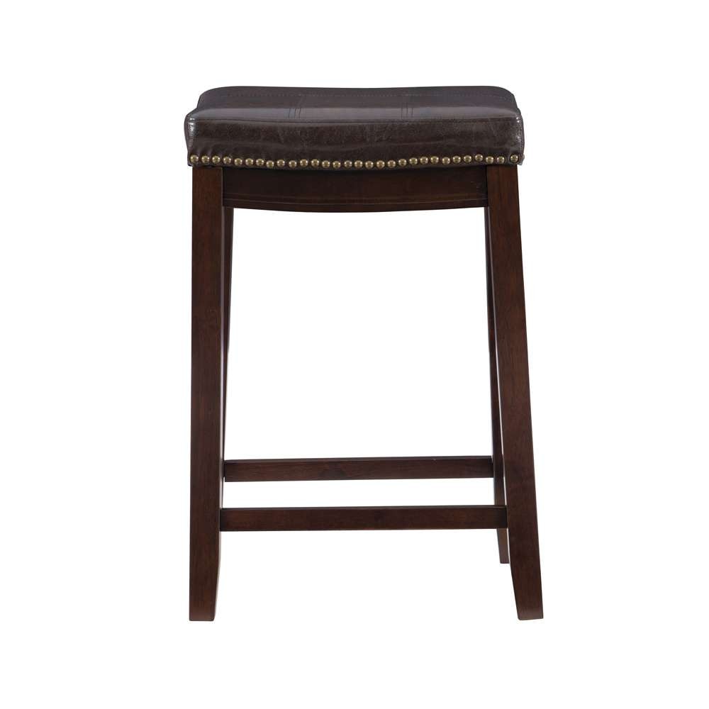 Linon Home Decor - Claridge Brown Counter Stool  - 55815BRNPU-01-KD-U veiw 2