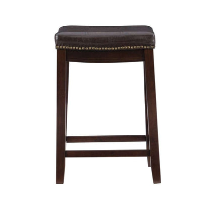 Linon Home Decor - Claridge Brown Counter Stool  - 55815BRNPU-01-KD-U veiw 2
