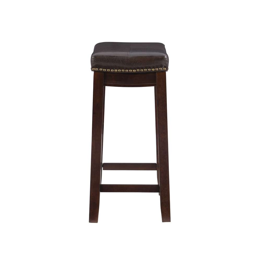 Linon Home Decor - Claridge Brown Counter Stool  - 55815BRNPU-01-KD-U veiw 3