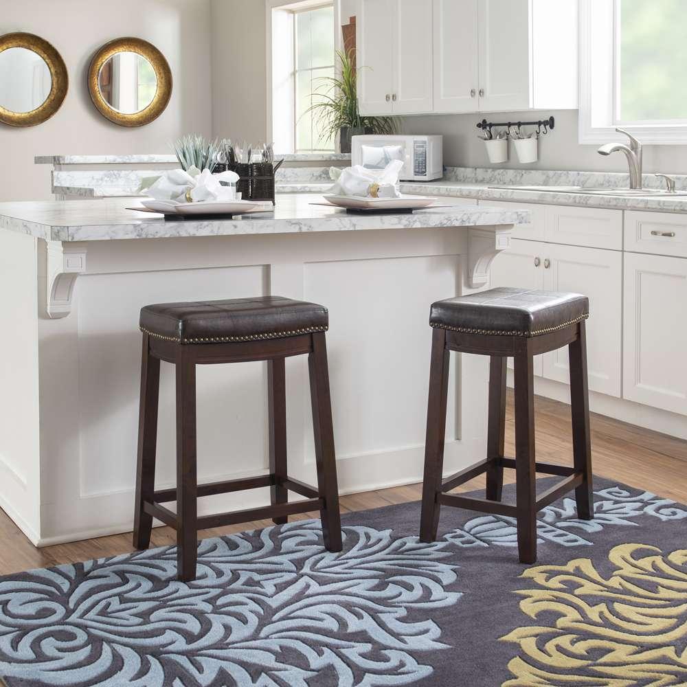 Linon Home Decor - Claridge Brown Counter Stool  - 55815BRNPU-01-KD-U veiw 5