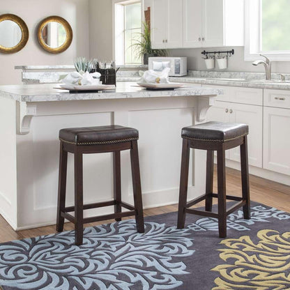 Linon Home Decor - Claridge Brown Counter Stool  - 55815BRNPU-01-KD-U veiw 5