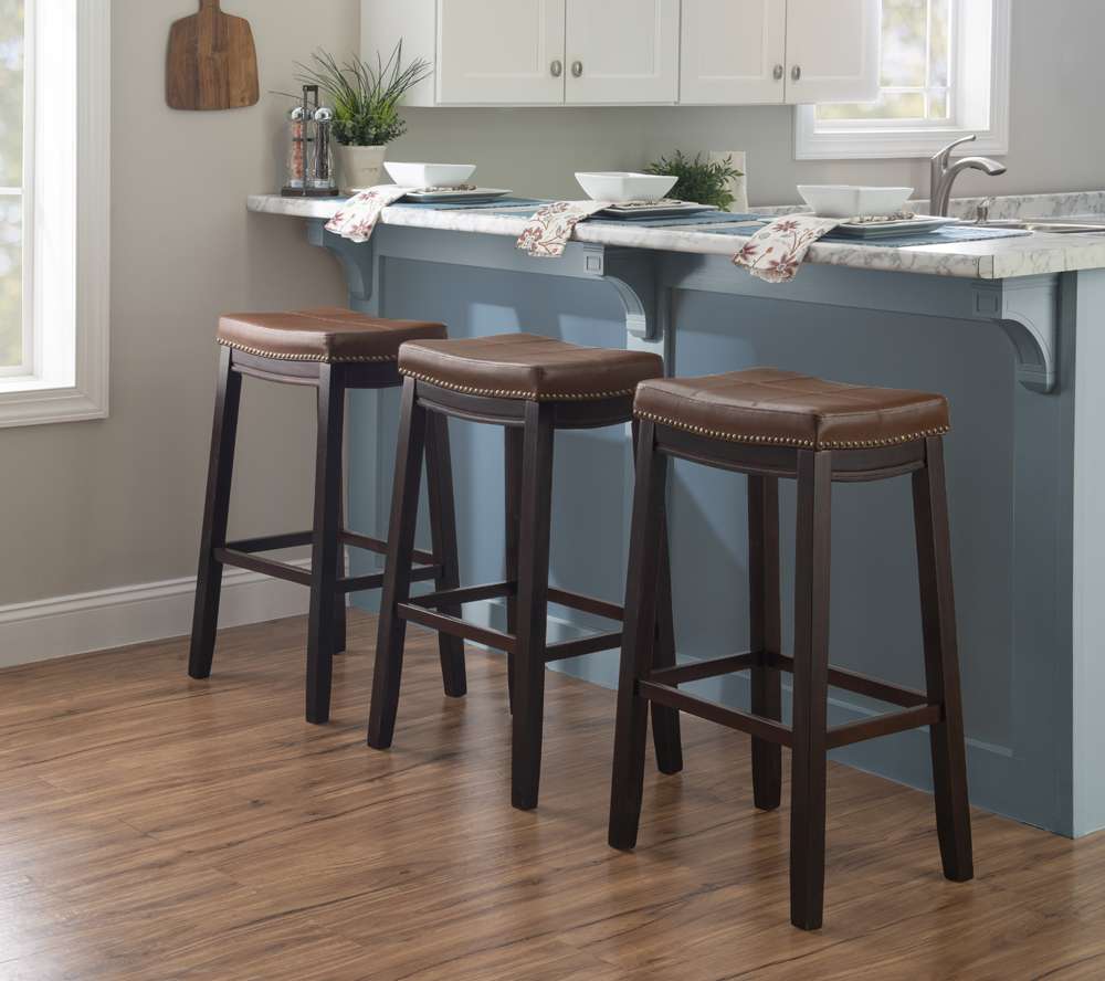 Linon Home Decor - Claridge Cognac Bar Stool - BS234COG01U veiw 5