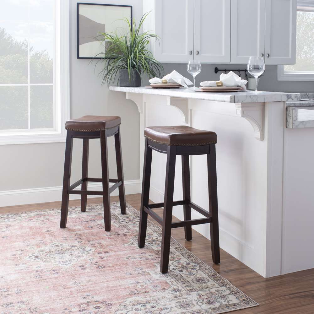 Linon Home Decor - Claridge Cognac Bar Stool - BS234COG01U veiw 6