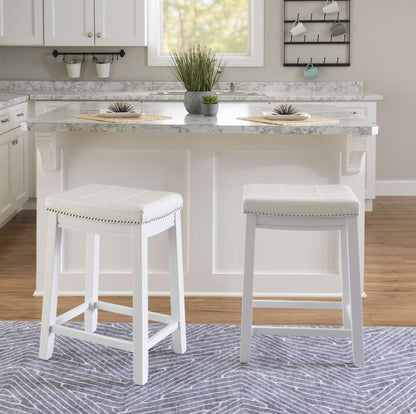 Linon Home Decor - Claridge Counter Stool White  - CS254WHT01U veiw 5