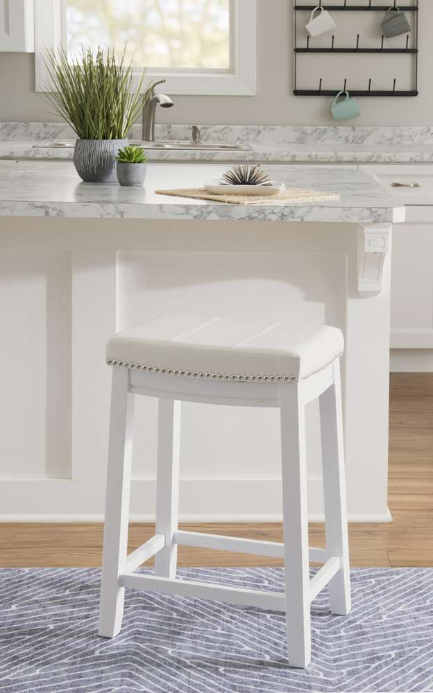 Linon Home Decor - Claridge Counter Stool White  - CS254WHT01U veiw 6