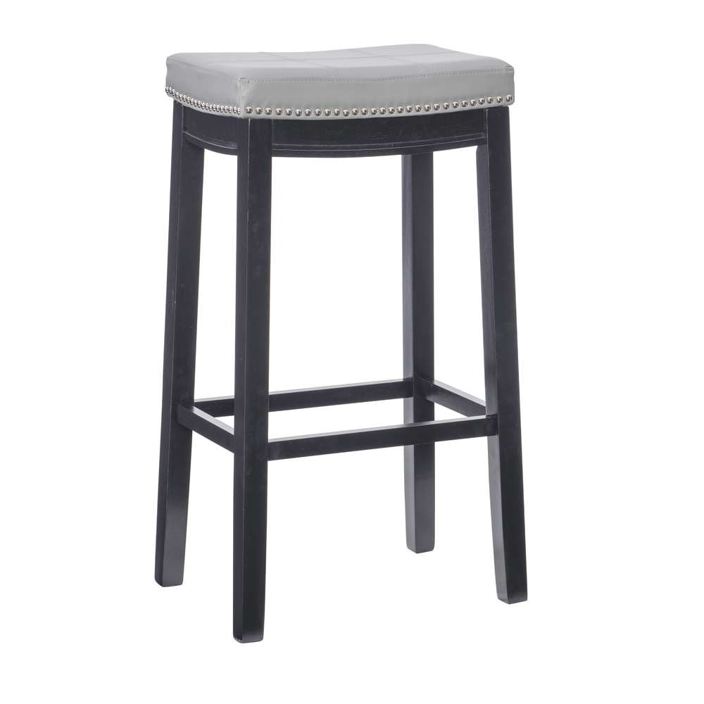 Linon Home Decor - Claridge Gray Bar Stool - BS219GRY01U veiw 1