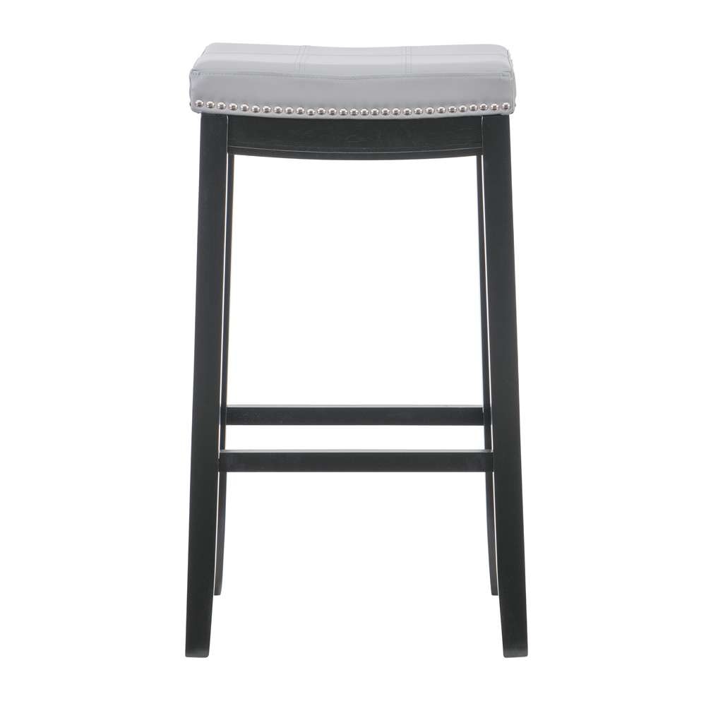 Linon Home Decor - Claridge Gray Bar Stool - BS219GRY01U veiw 2