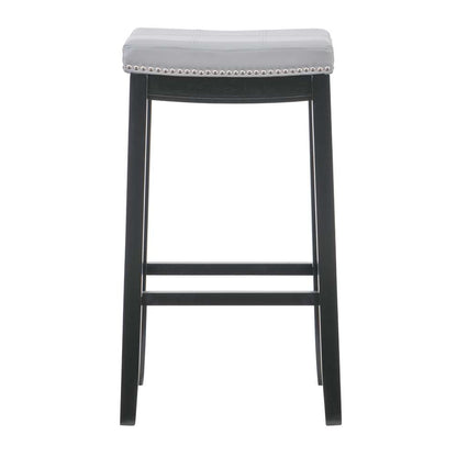 Linon Home Decor - Claridge Gray Bar Stool - BS219GRY01U veiw 2