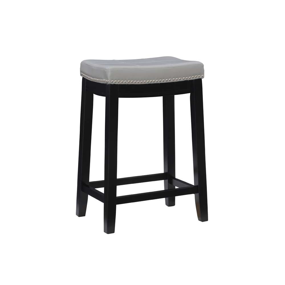 Linon Home Decor - Claridge Gray Counter Stool - CS220GRY01U veiw 1