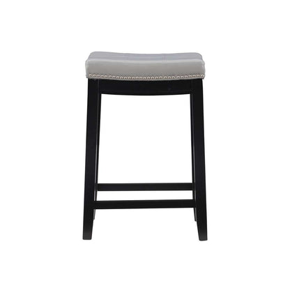 Linon Home Decor - Claridge Gray Counter Stool - CS220GRY01U veiw 2