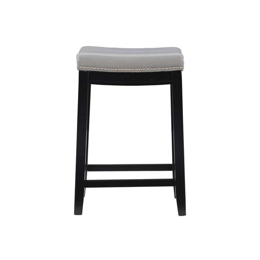 Linon Home Decor - Claridge Gray Counter Stool - CS220GRY01U veiw 2