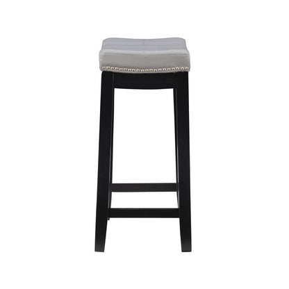 Linon Home Decor - Claridge Gray Counter Stool - CS220GRY01U veiw 3