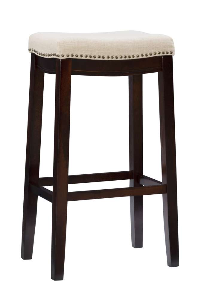 Linon Home Decor - Claridge Linen Bar Stool - 98326WAL-01-KD veiw 1