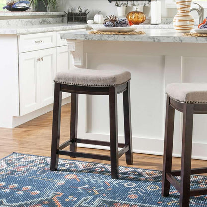 Linon Home Decor - Claridge Linen Counter Stool - 98325WAL-01-KD view 6