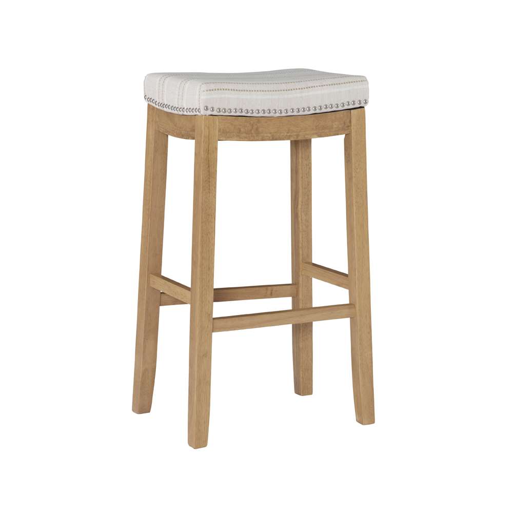 Linon Home Decor - Claridge Linen Striped Bar Stool  - BS230FLK01U veiw 1