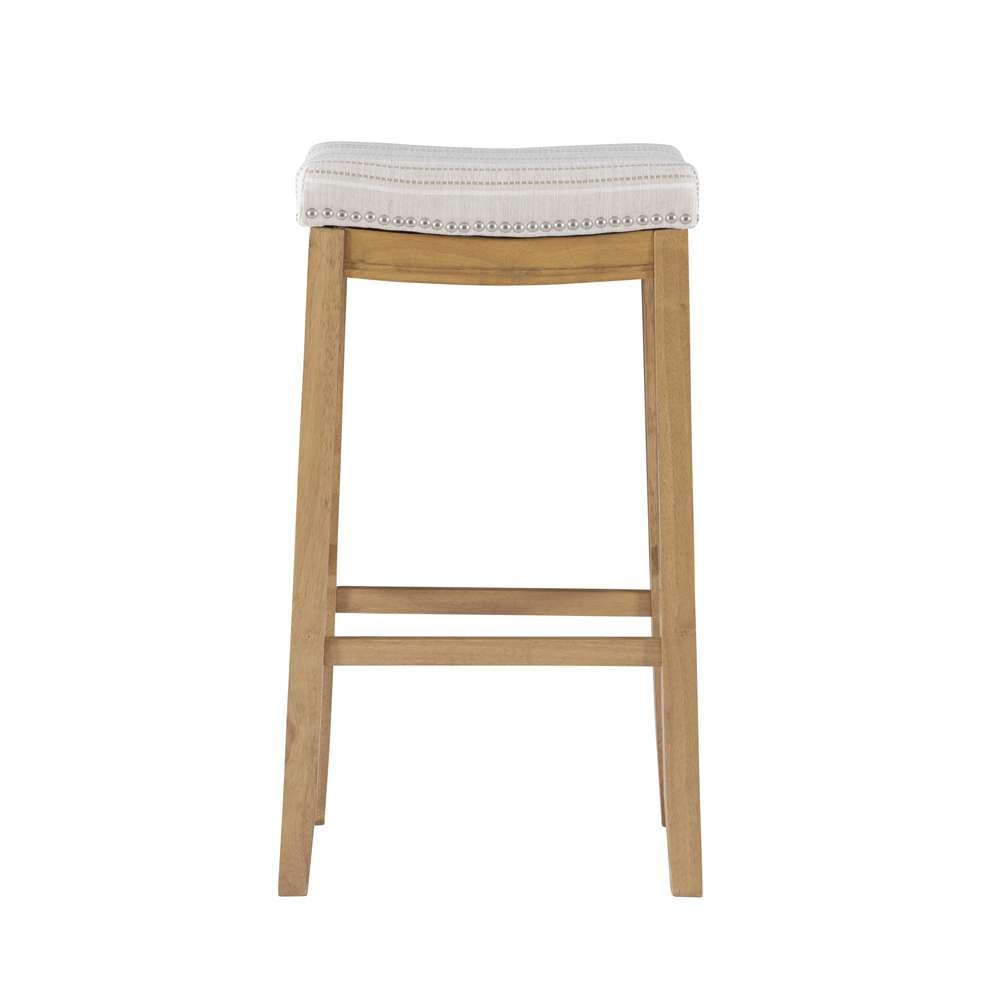 Linon Home Decor - Claridge Linen Striped Bar Stool  - BS230FLK01U veiw 2