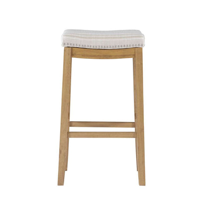 Linon Home Decor - Claridge Linen Striped Bar Stool  - BS230FLK01U veiw 2