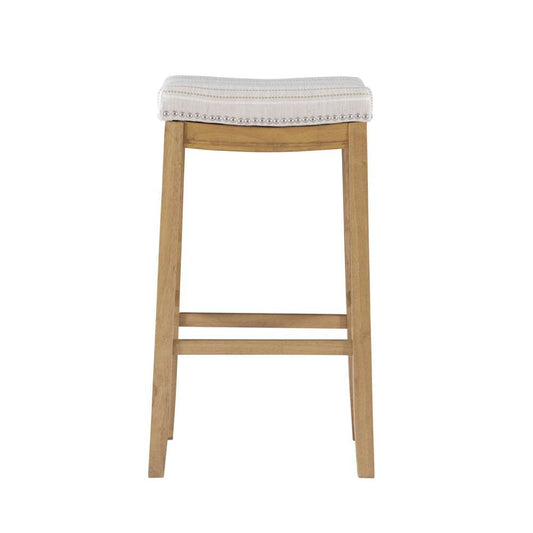 Linon Home Decor - Claridge Linen Striped Bar Stool  - BS230FLK01U veiw 2