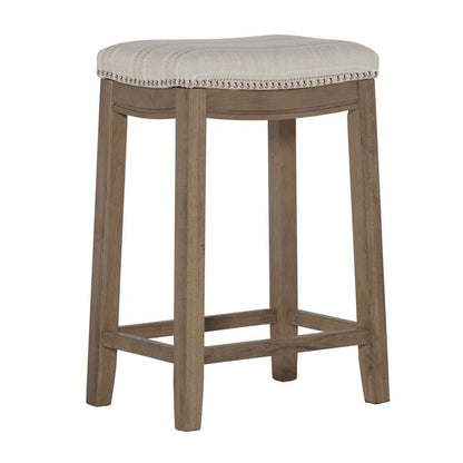 Linon Home Decor - Claridge Linen Striped Counter Stool  - CS230FLK01U veiw 2