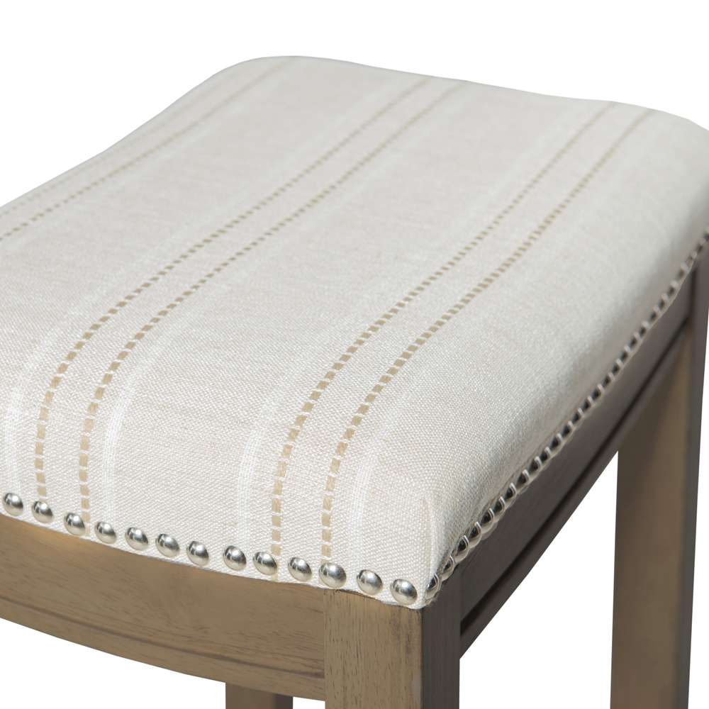 Linon Home Decor - Claridge Linen Striped Counter Stool  - CS230FLK01U veiw 3