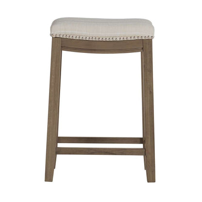 Linon Home Decor - Claridge Linen Striped Counter Stool  - CS230FLK01U veiw 4