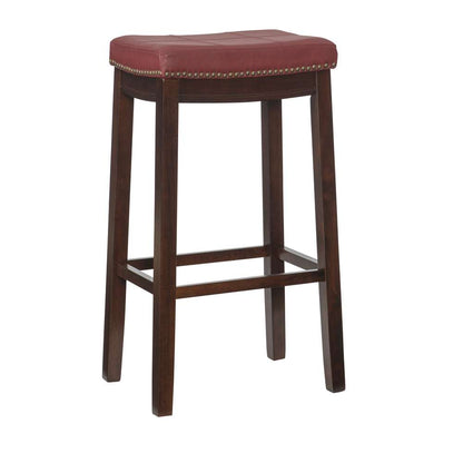 Linon Home Decor - Claridge Red Bar Stool - 55816RED01U veiw 1