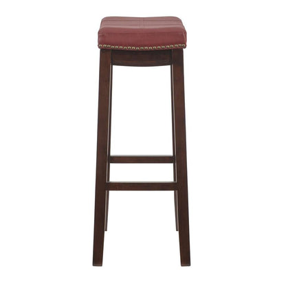 Linon Home Decor - Claridge Red Bar Stool - 55816RED01U veiw 3