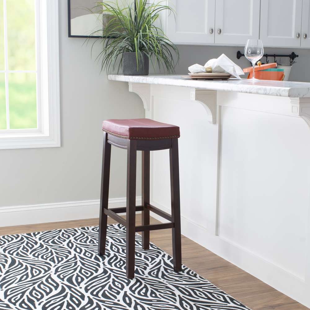 Linon Home Decor - Claridge Red Bar Stool - 55816RED01U veiw 6