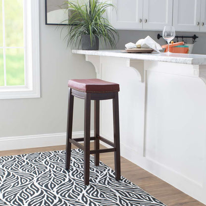 Linon Home Decor - Claridge Red Bar Stool - 55816RED01U veiw 6