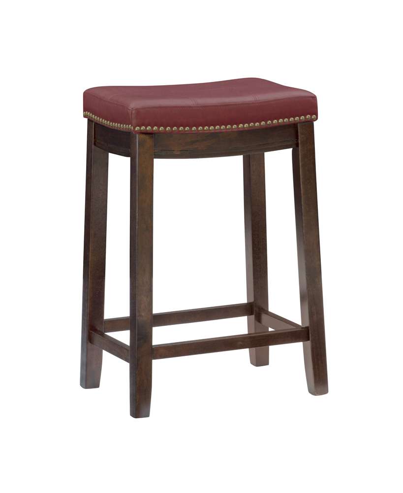 Linon Home Decor - Claridge Red Counter Stool - 55815RED01U view 1